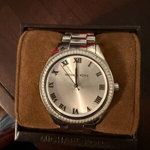Michael Kors Silver Roman Numeral Watch